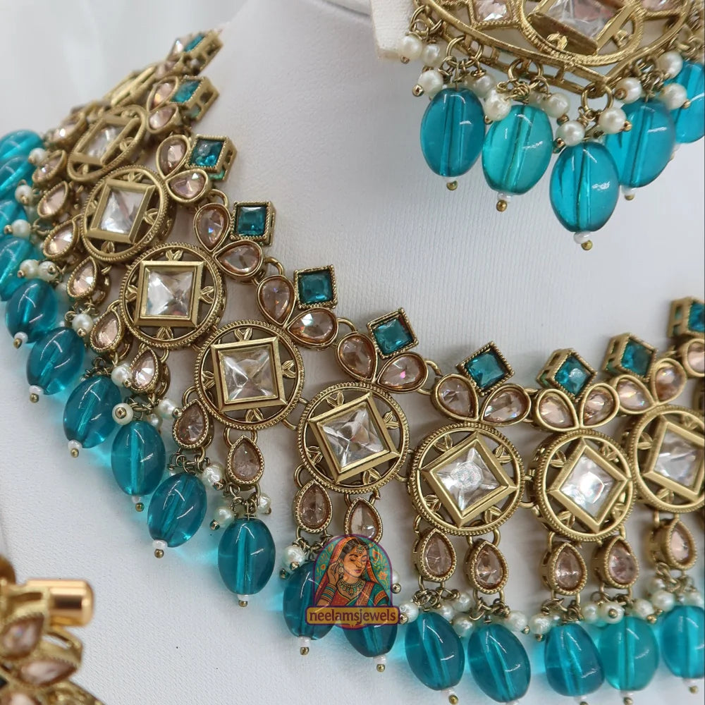 Heer Necklace Set (Blue)