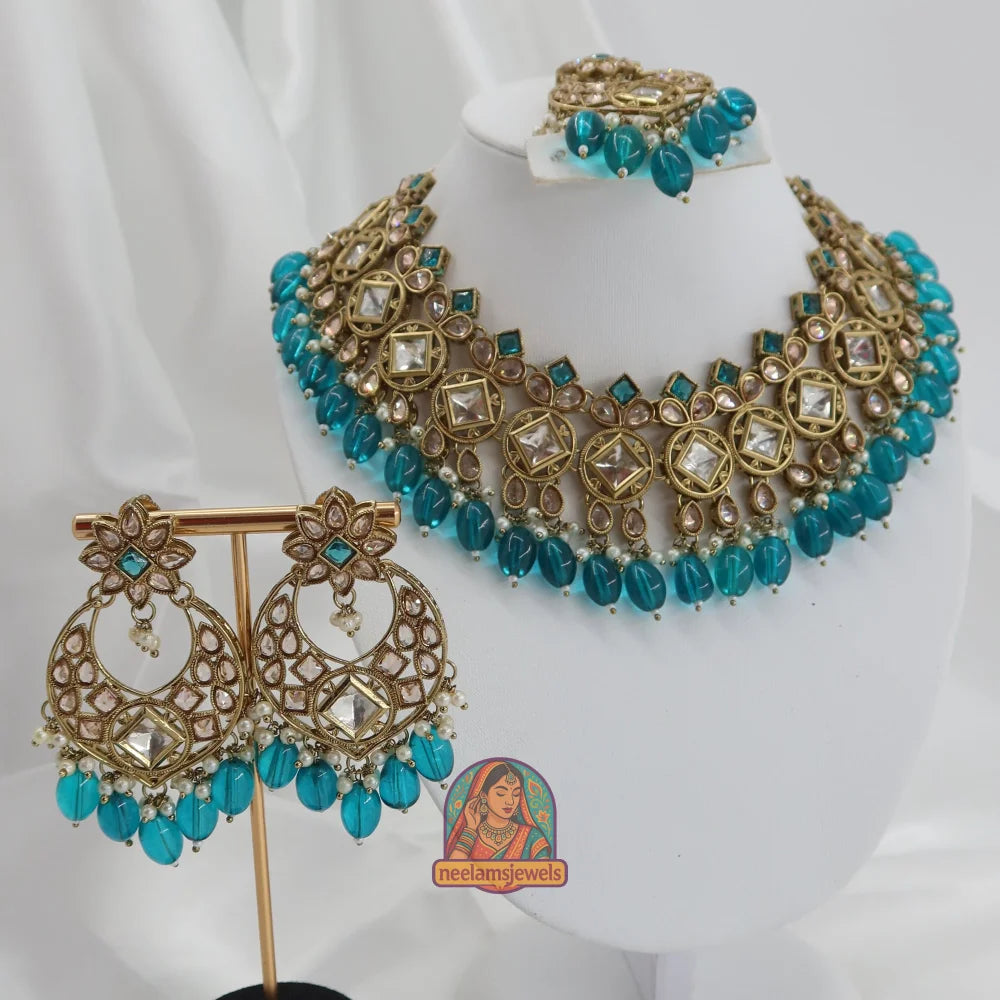 Heer Necklace Set (Blue)