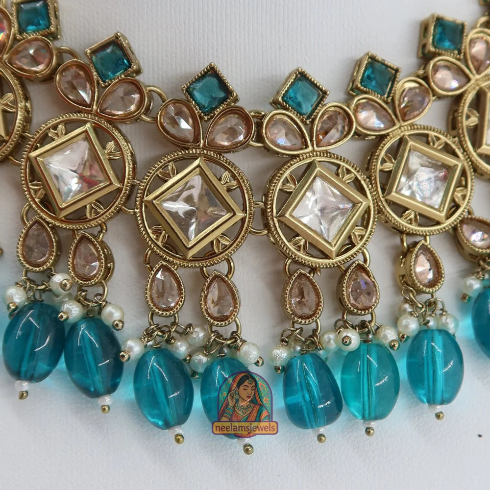 Heer Necklace Set (Blue)