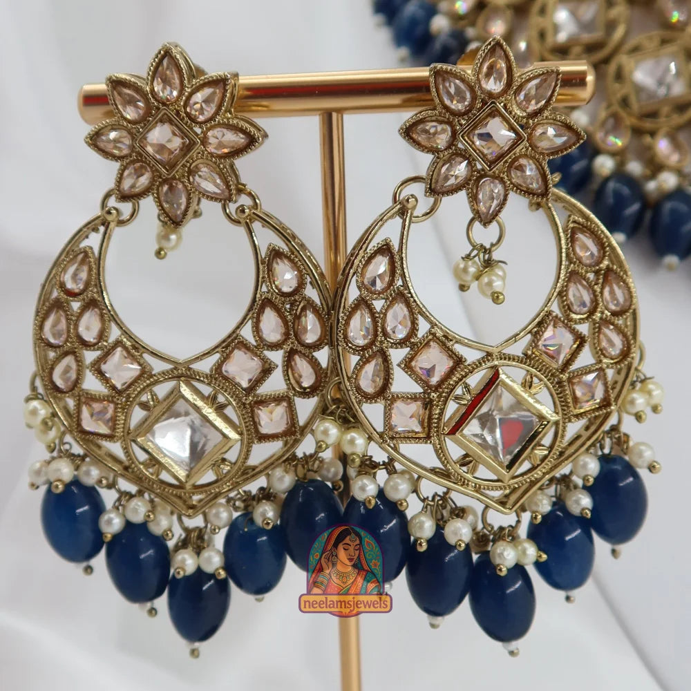 Heer Necklace Set (Navy Blue)