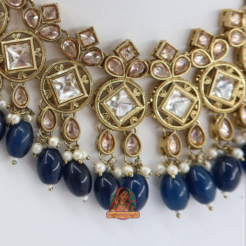 Heer Necklace Set (Navy Blue)