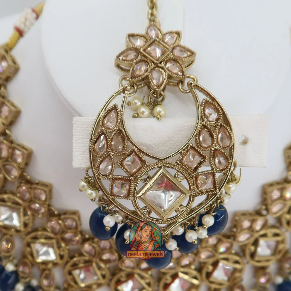 Heer Necklace Set (Navy Blue)