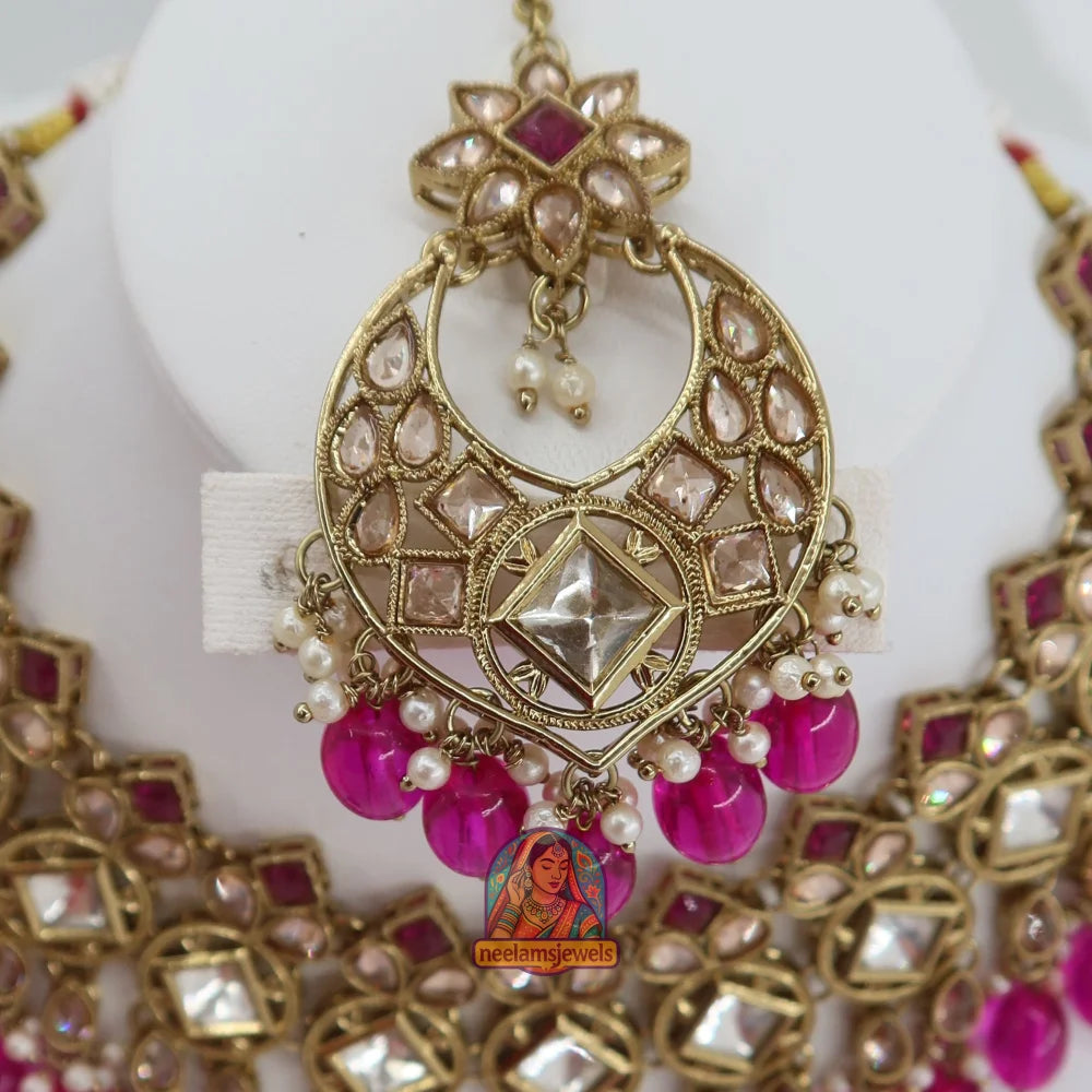 Heer Necklace Set (Pink)