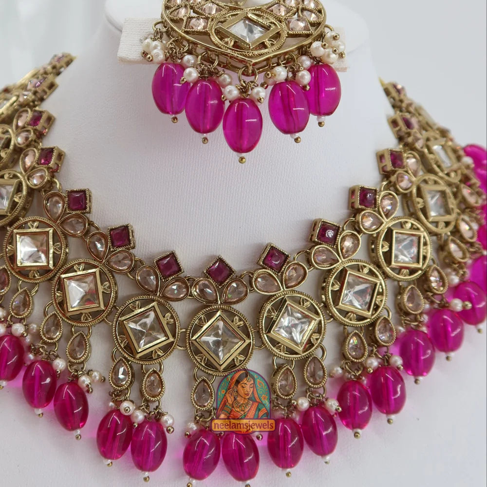Heer Necklace Set (Pink)
