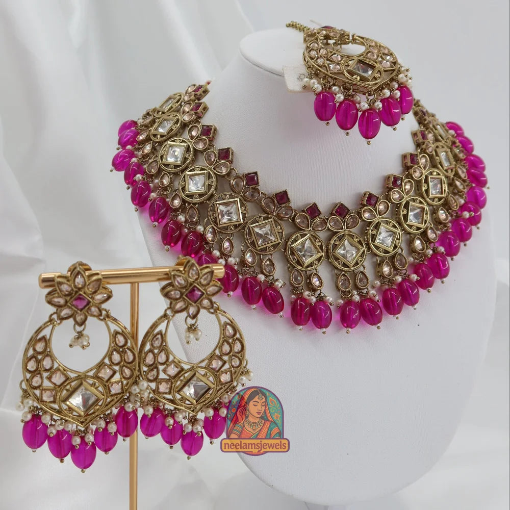 Heer Necklace Set (Pink)