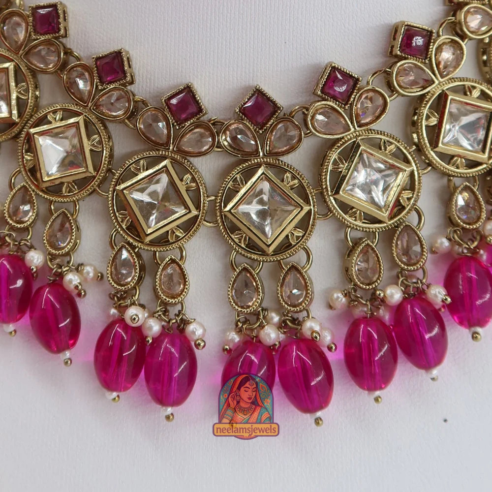 Heer Necklace Set (Pink)