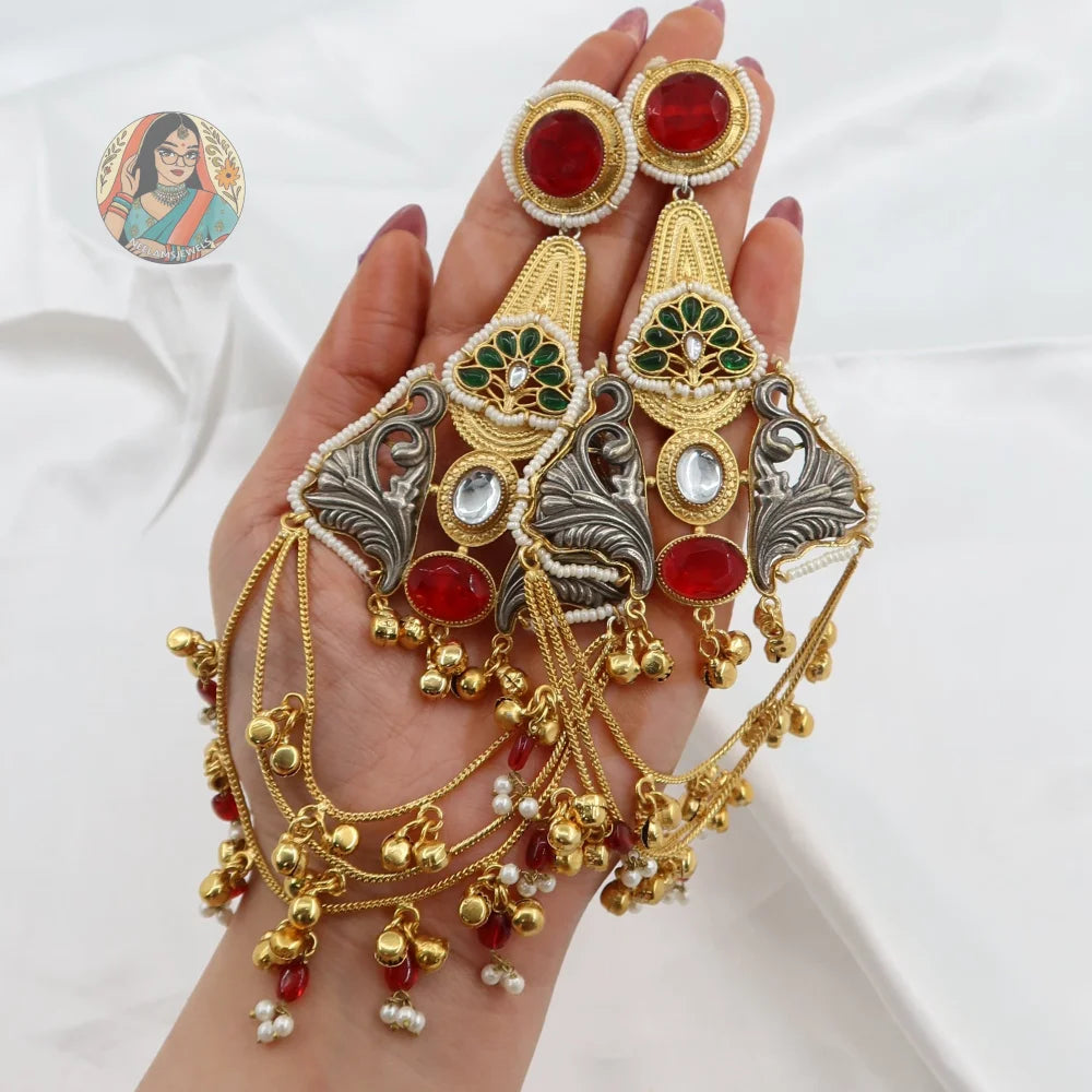 Indira Dual-Tone Earrings