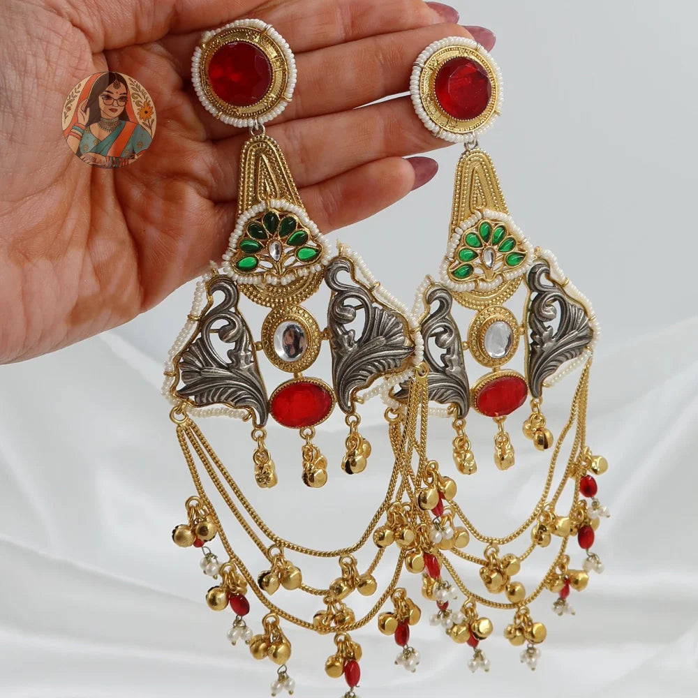 Indira Dual-Tone Earrings