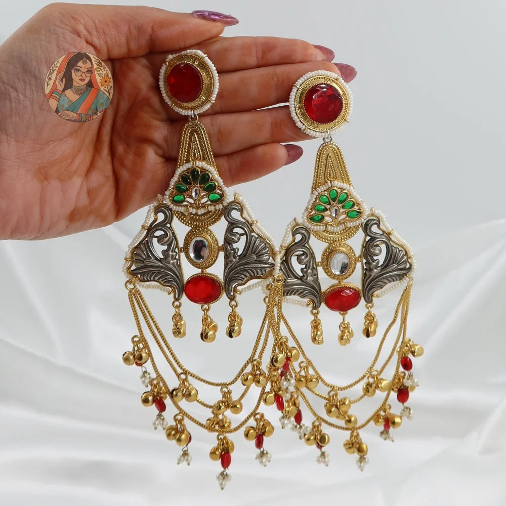 Indira Dual-Tone Earrings