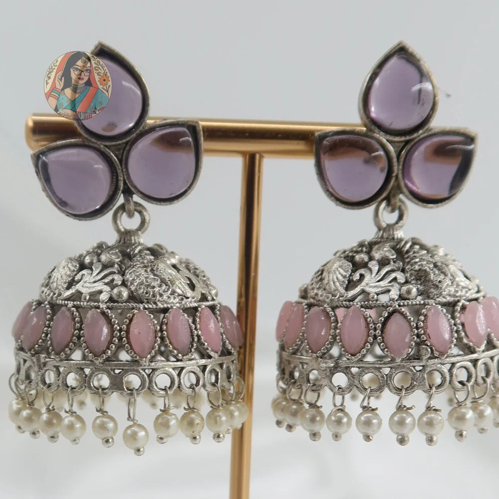 Janaki Silver Jhumka