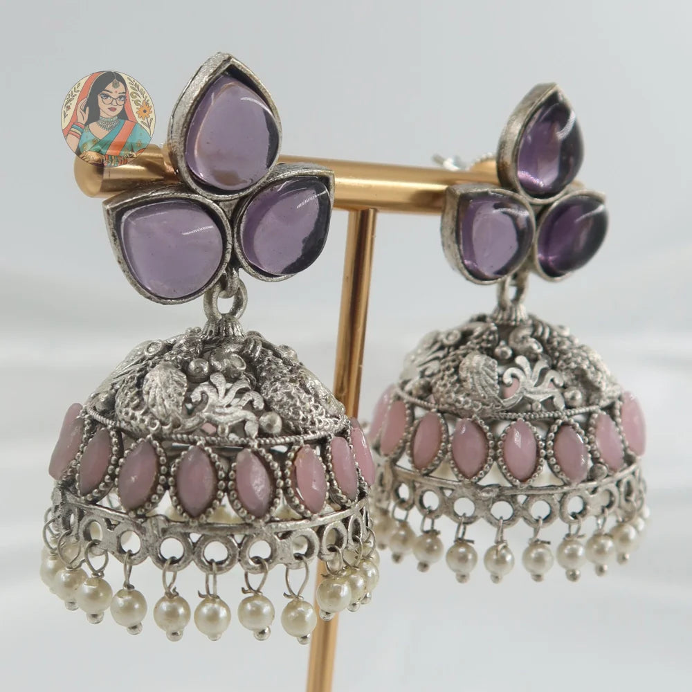 Janaki Silver Jhumka