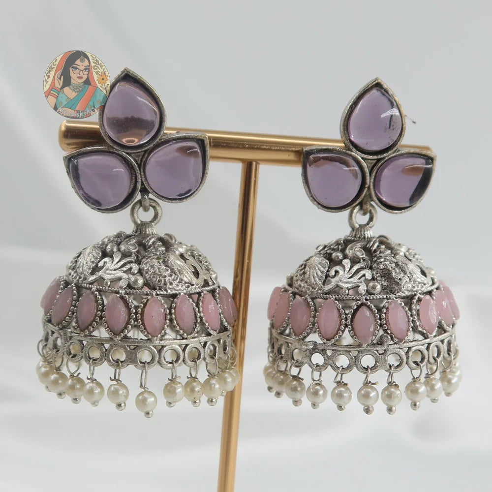 Janaki Silver Jhumka