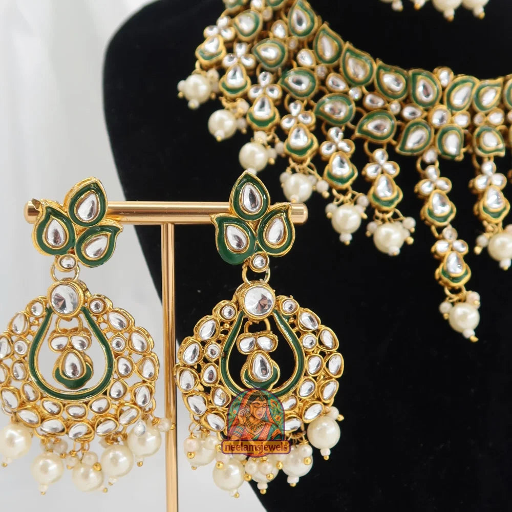 Jannat Kundan Set (White)