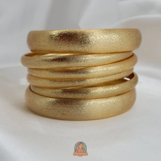 Jessica Matte Bangle Stack (Gold)