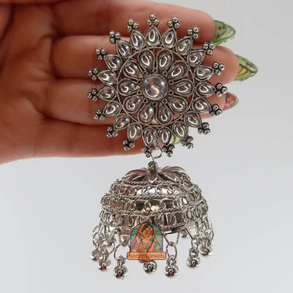 Jumbo Flower Jhumka