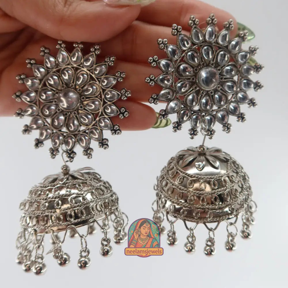 Jumbo Flower Jhumka