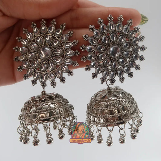 Jumbo Flower Jhumka