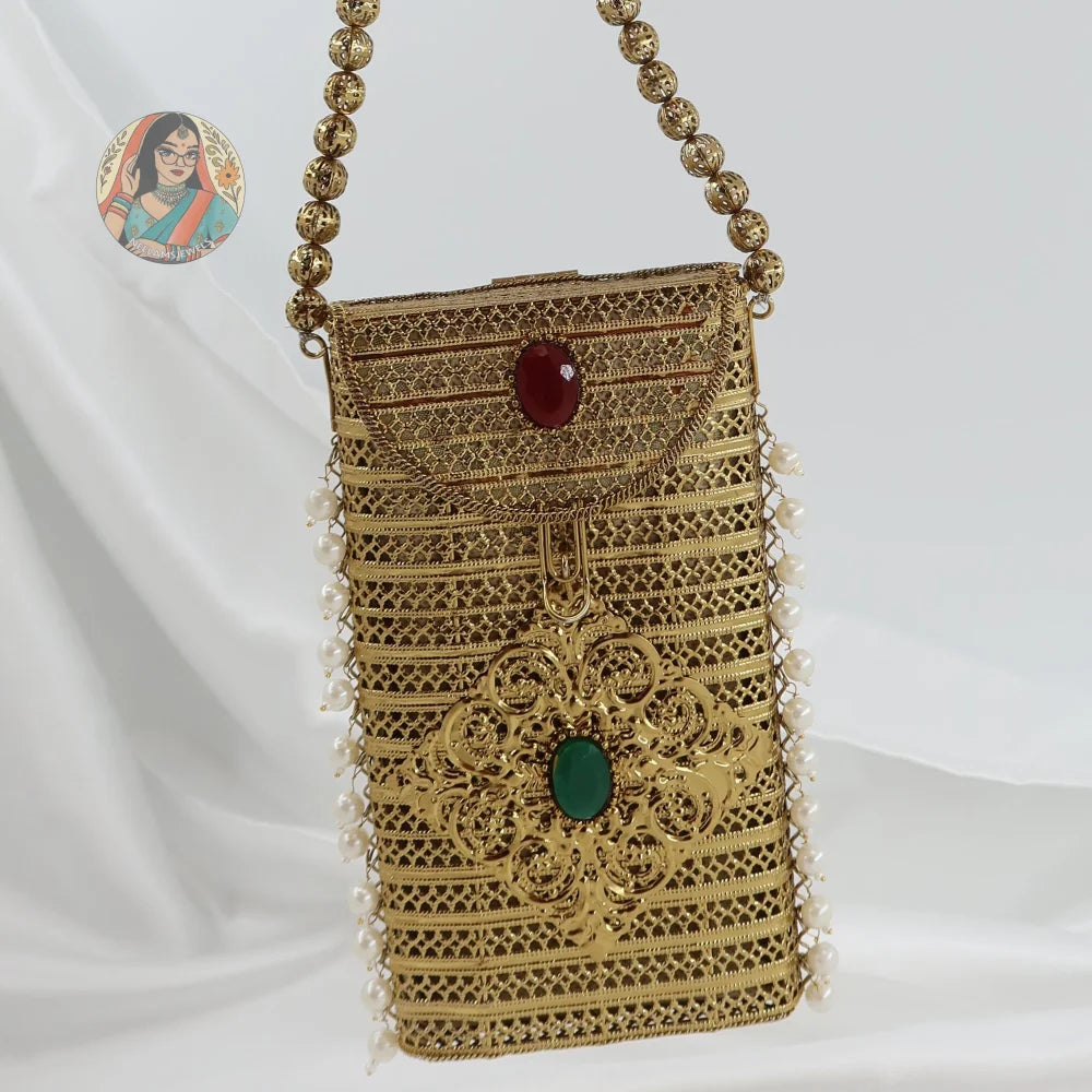 Kareena - Mobile Clutch - Gold