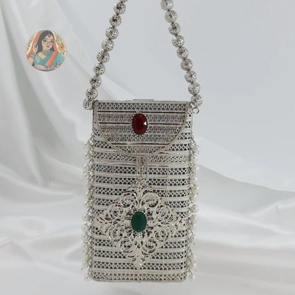Kareena - Mobile Clutch - Silver