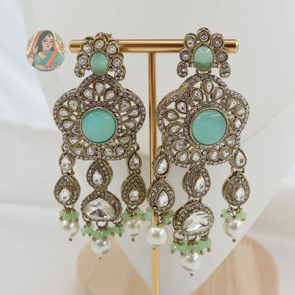 Karishma Necklace Set (Baby Blue)