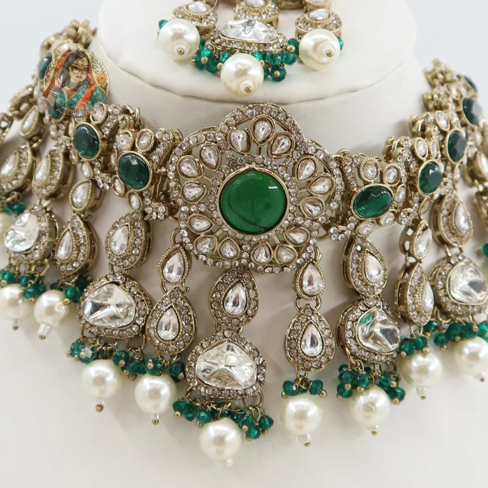Karishma Necklace Set (Green)