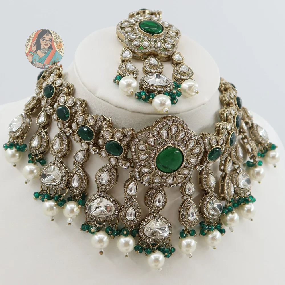 Karishma Necklace Set (Green)