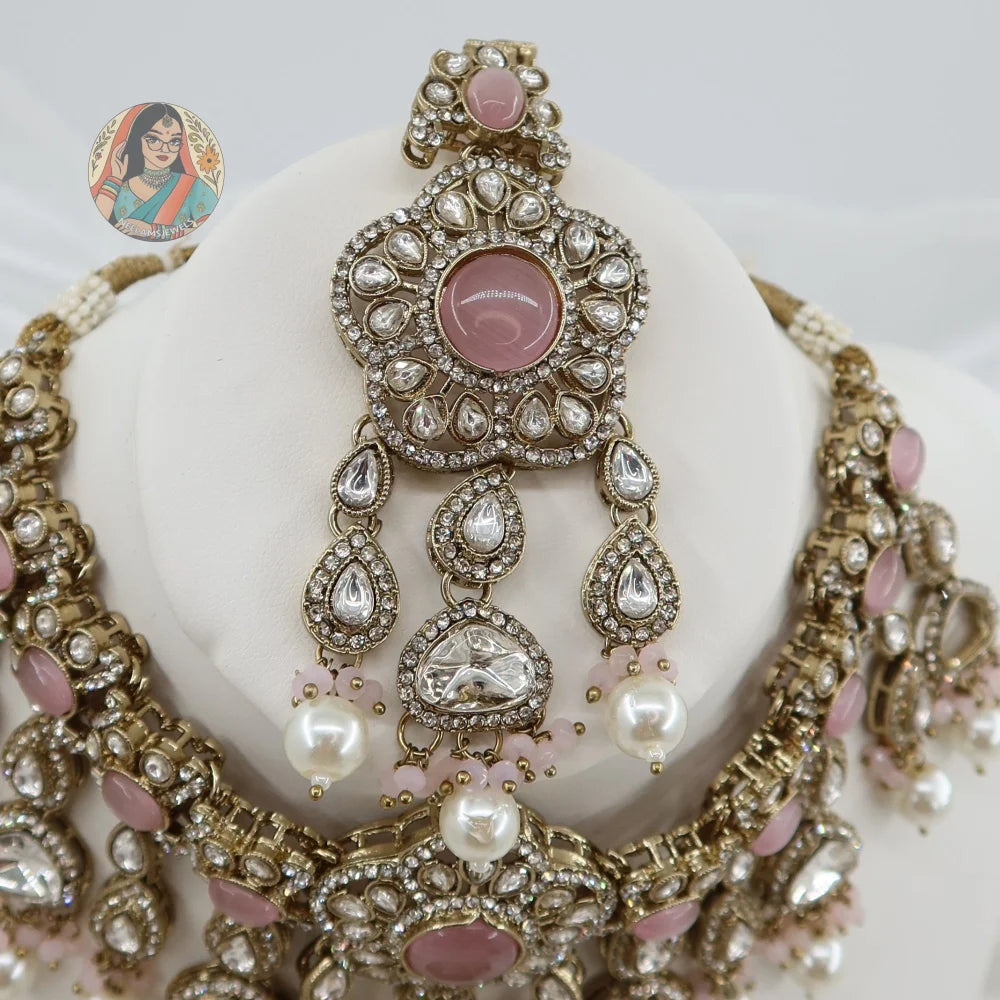 Karishma Necklace Set (Pink)