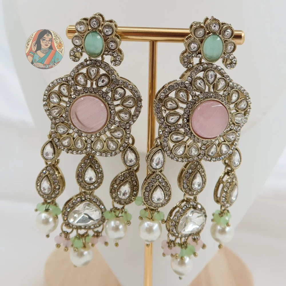 Karishma Necklace Set (Pink & Baby Blue)