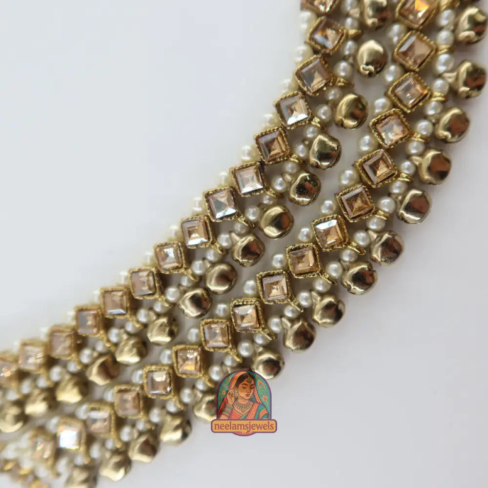 Kundan Pearl Jhumki Anklet