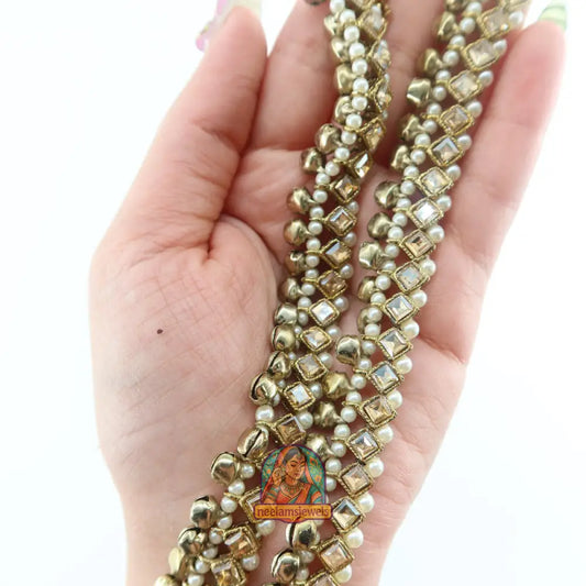 Kundan Pearl Jhumki Anklet
