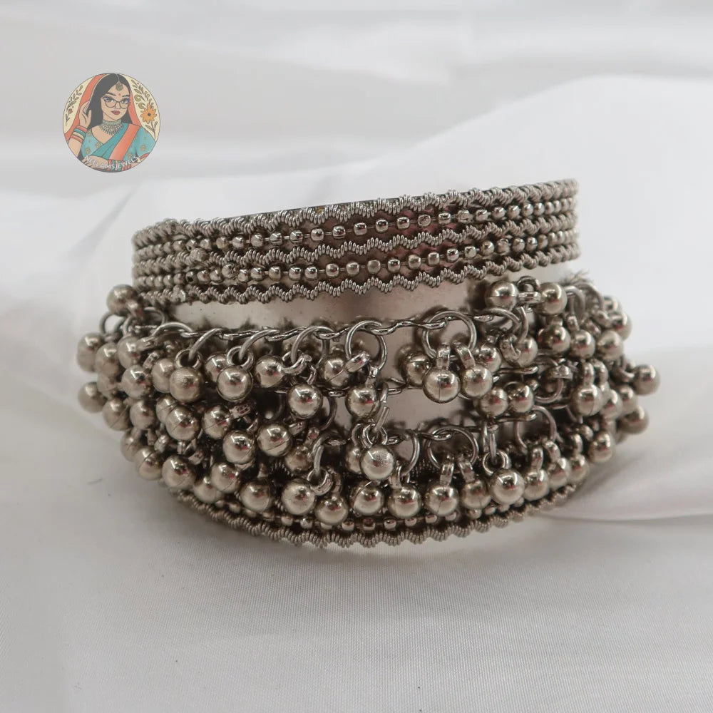 Laila Oxidized Bracelet/Cuff