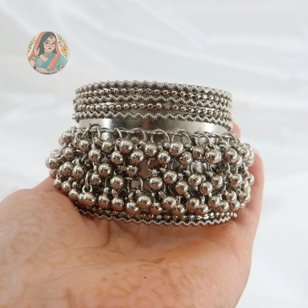 Laila Oxidized Bracelet/Cuff