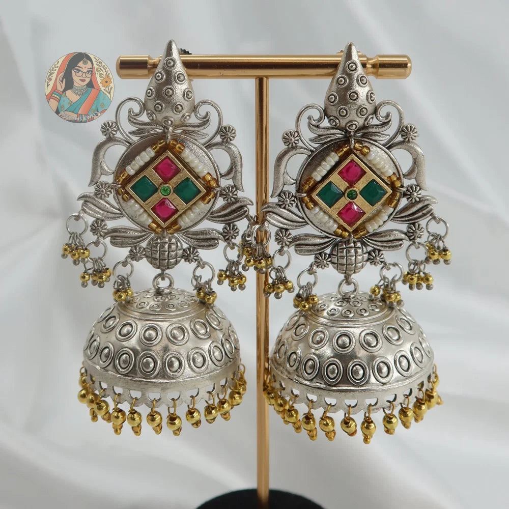 Latika Dual-Tone Earrings