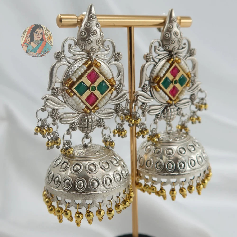 Latika Dual-Tone Earrings