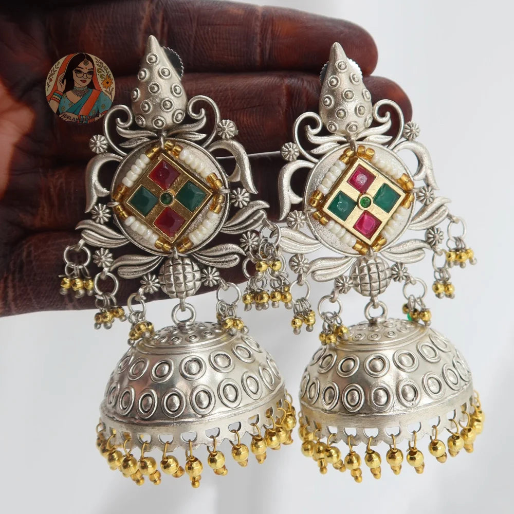 Latika Dual-Tone Earrings