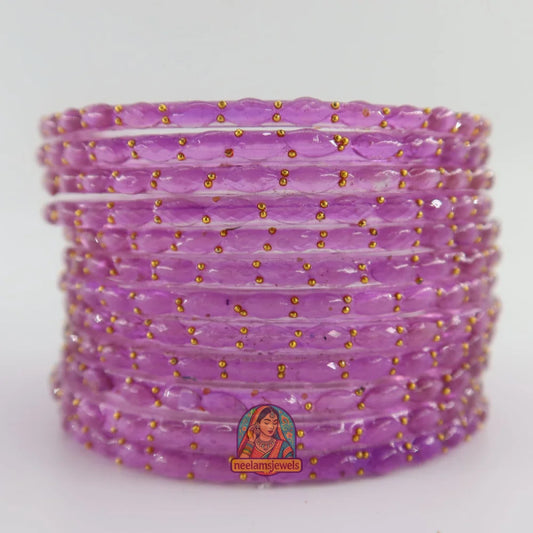 ’Lavender’ Glass Bangle Set