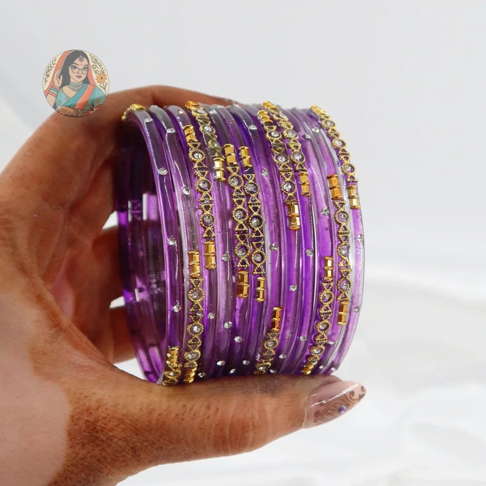 ’Lavender’ Mehwish Glass Bangle Set