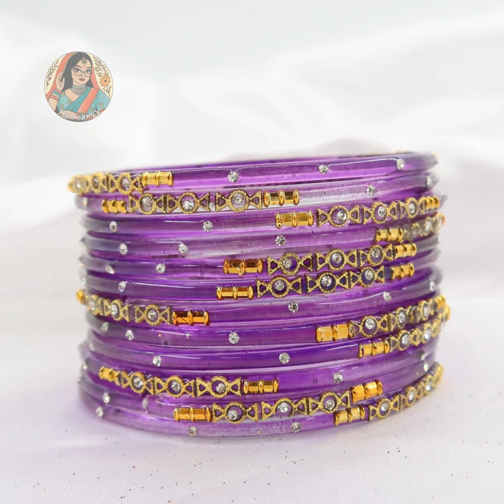 ’Lavender’ Mehwish Glass Bangle Set