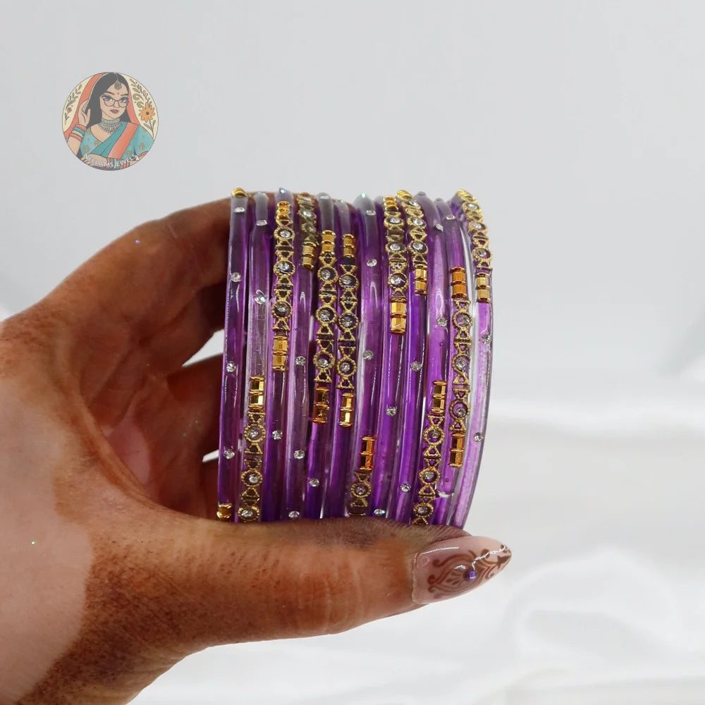 ’Lavender’ Mehwish Glass Bangle Set