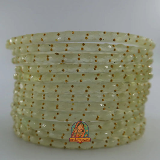 ’Lemon Juice’ Glass Bangle Set
