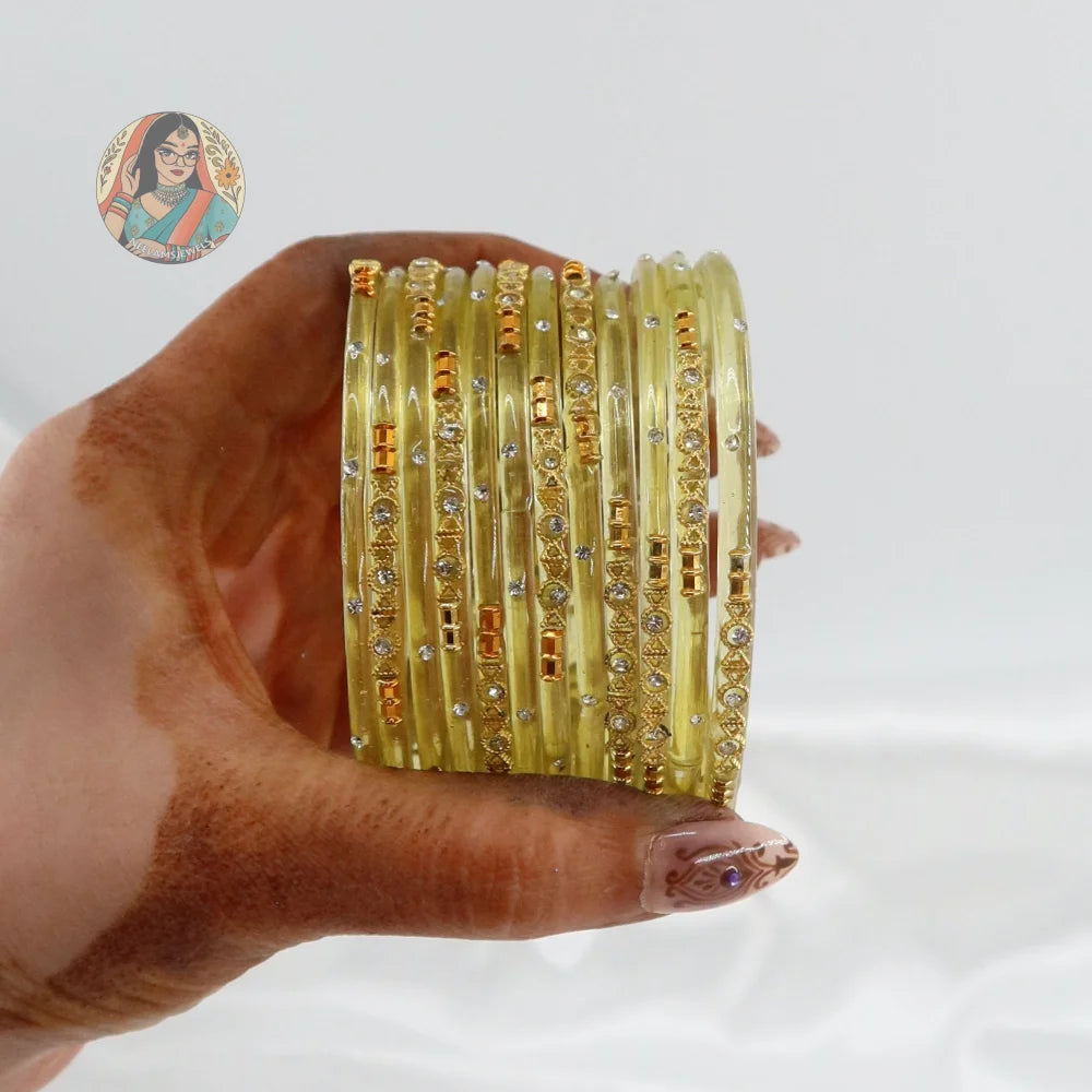 ’Lemon’ Mehwish Glass Bangle Set