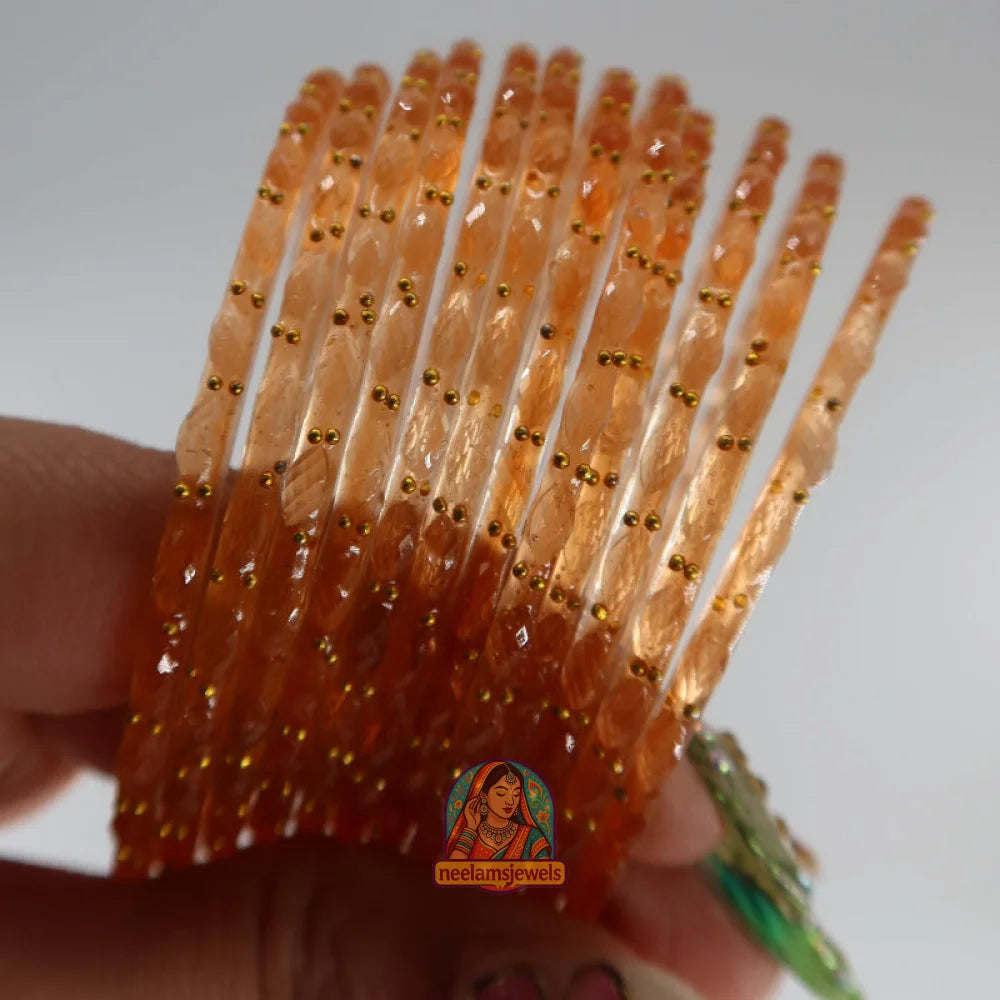 ’Light Orange’ Glass Bangle Set