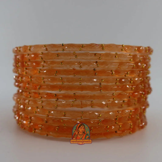 ’Light Orange’ Glass Bangle Set
