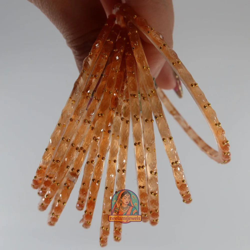 ’Light Orange’ Glass Bangle Set