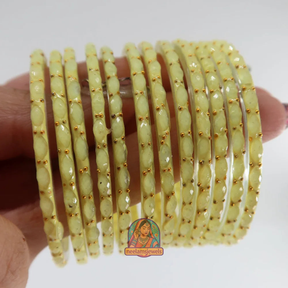 ’Lime Green’ Glass Bangle Set