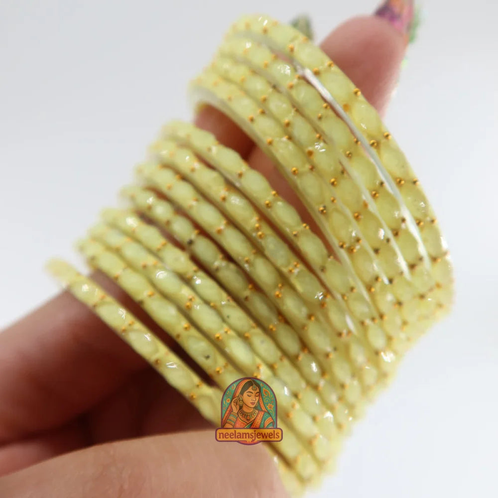 ’Lime Green’ Glass Bangle Set
