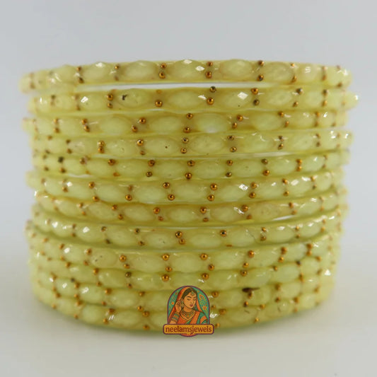 ’Lime Green’ Glass Bangle Set