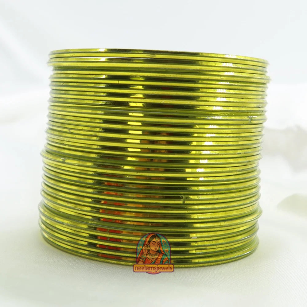 ’Lime Green’ Metallic Bangle Set 2.10