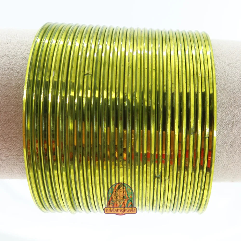 ’Lime Green’ Metallic Bangle Set 2.10