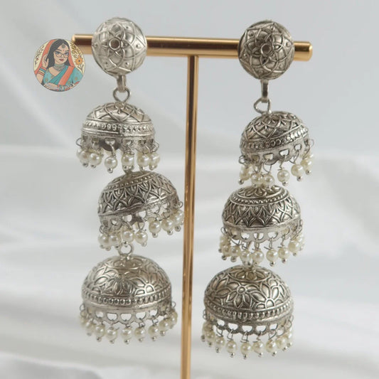 Lipi 3-Tier Jhumka